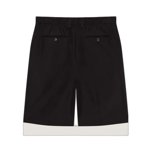 Pleated Cotton Shorts