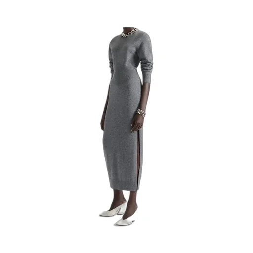 Open Back Knitted Long Dress