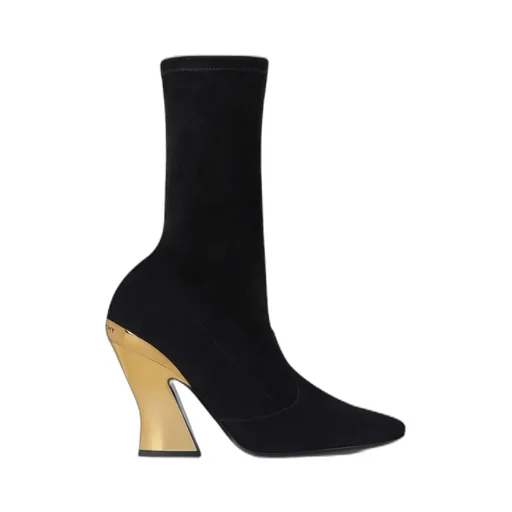 Sculpted Ankle Boots In Suede