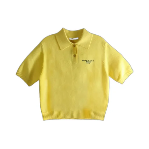 Paris 1952 Embroidered Knit Polo Top