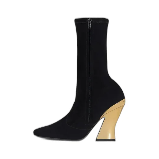 Sculpted Ankle Boots In Suede