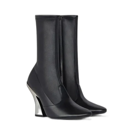 Sculpted Ankle Boots In Nappa Leather