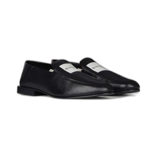 Label Loafers In Shiny Leather