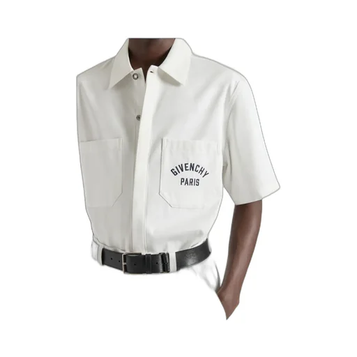 Paris Signature Embroidered Short-Sleeved Shirt