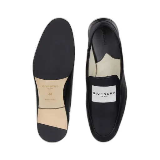 Label Loafers In Shiny Leather