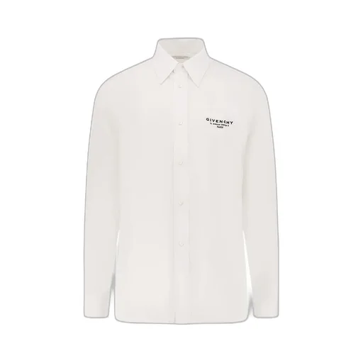 Logo Embroidered Long-Sleeved Shirt