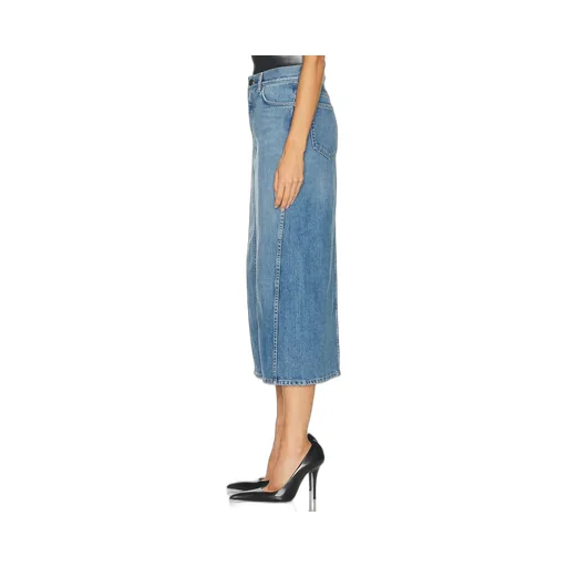 Logo Patch Denim Skirt