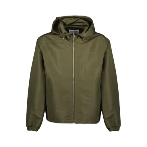 Zip-Up Drawstring Hooded Coat