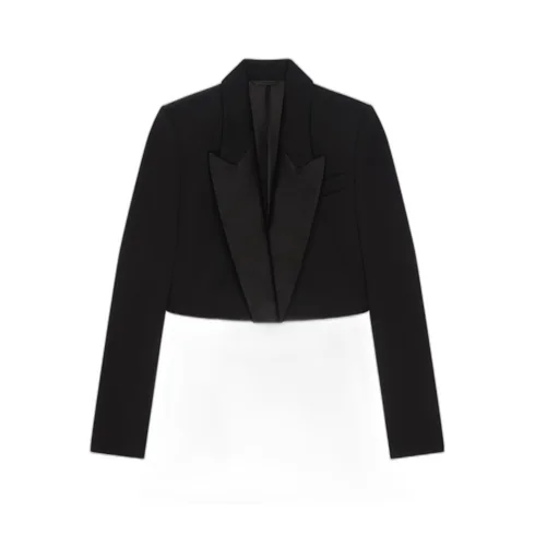 Cropped Tuxedo Jacket