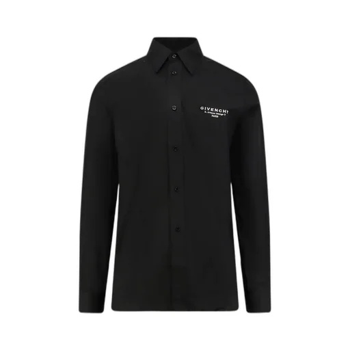 Logo Embroidered Long-Sleeved Shirt