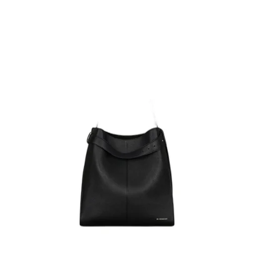 Medium Belted Hobo Bag In Grained Leather
