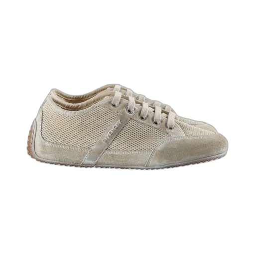 Slim Sneakers In Painted Mesh And Suede