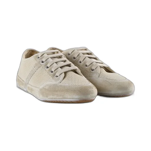 Slim Sneakers In Painted Mesh And Suede
