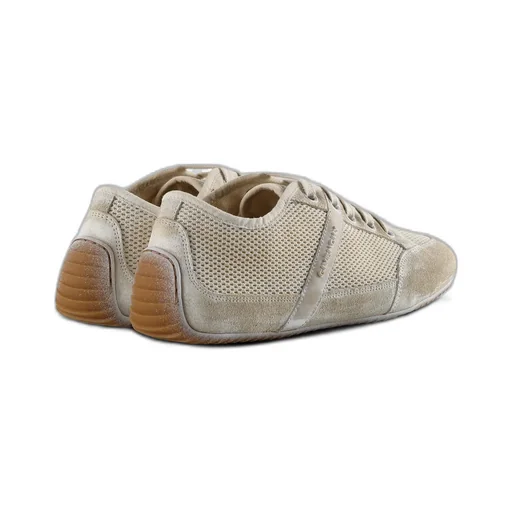 Slim Sneakers In Painted Mesh And Suede