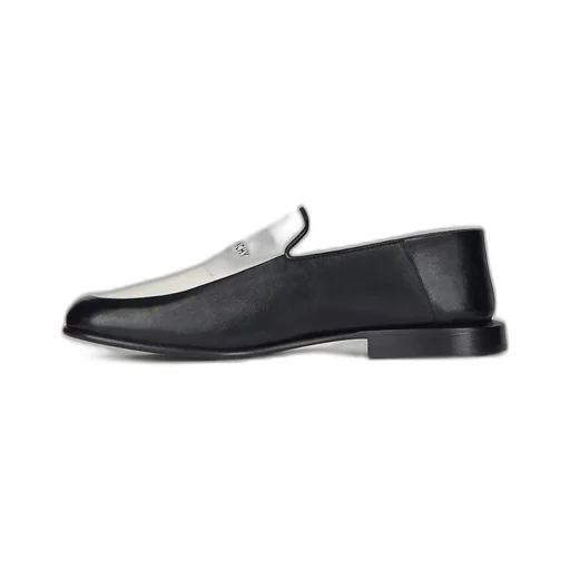 Label Loafers In Leather And Canvas