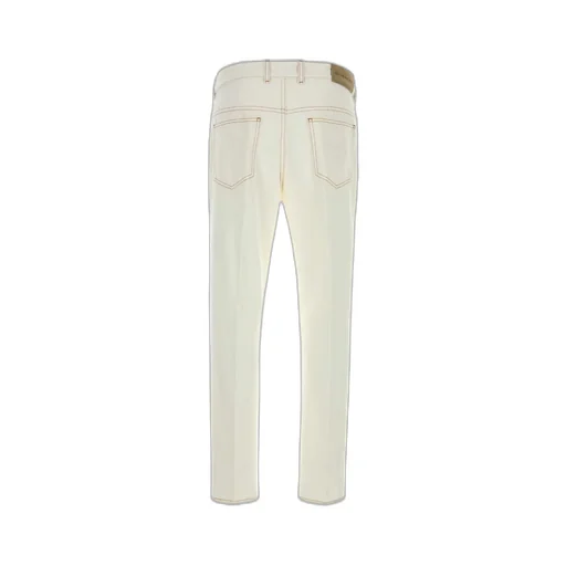 Contrast-Stitching Jeans
