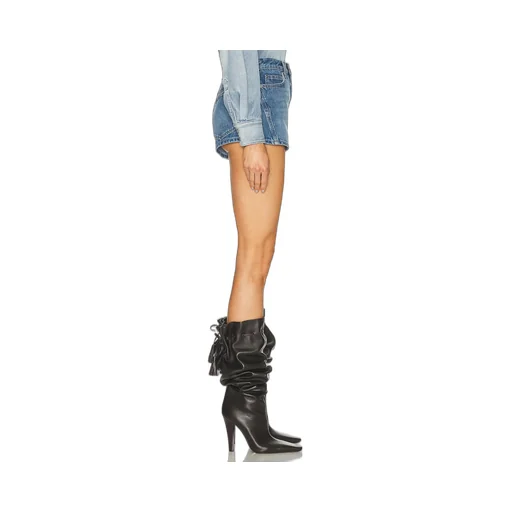Mini Shorts In Washed Denim
