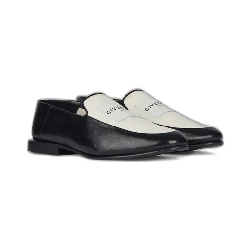 Label Loafers In Leather And Canvas