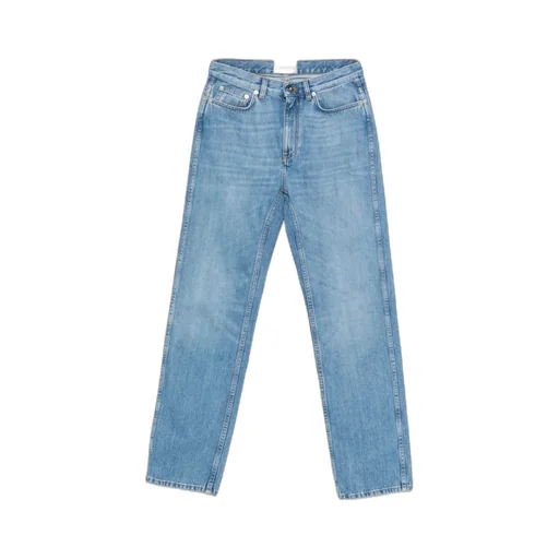 High-Waisted Straight-Leg Jeans