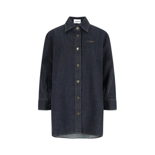 Logo Embroidered Denim Shirt