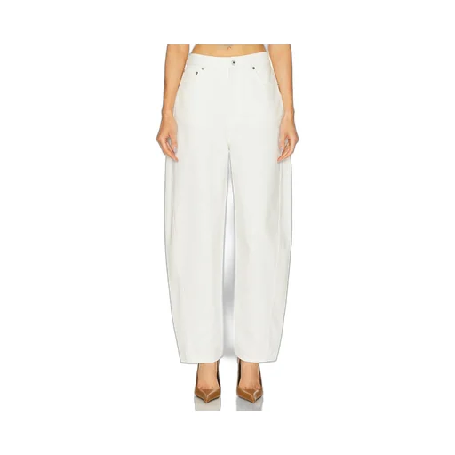 Cocoon Pants In White Denim