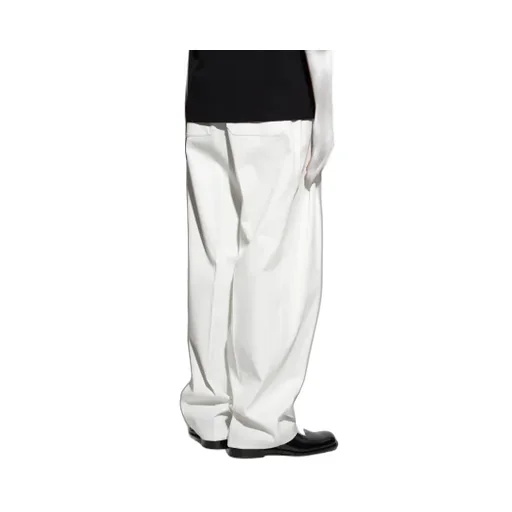 Pleated Straight-Leg Trousers