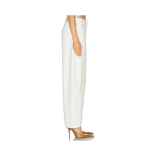 Cocoon Pants In White Denim
