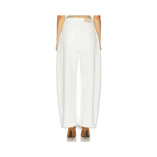 Cocoon Pants In White Denim