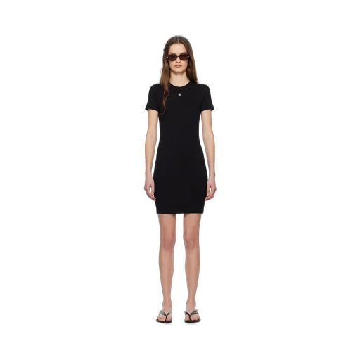 4G Plaque Short-Sleeved Dress