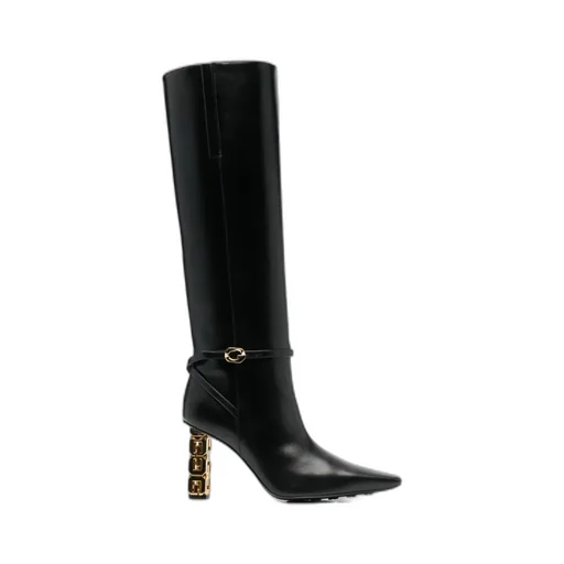Logo Thigh High Boots