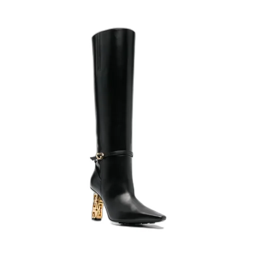 Logo Thigh High Boots