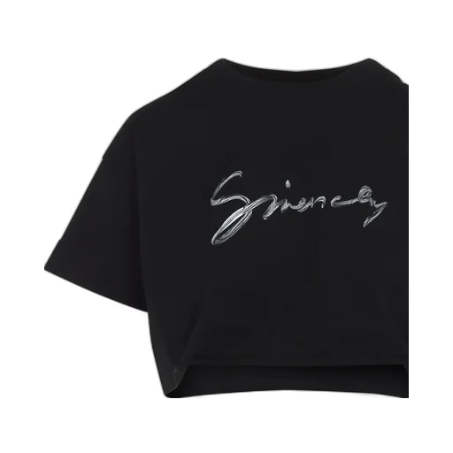 Logo Printed Cropped T-Shirt
