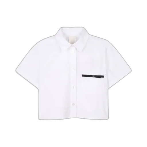 Logo-Plaque Short-Sleeved Poplin Shirt