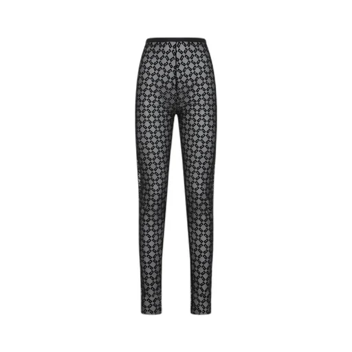 Monogram Print Stretch Leggings