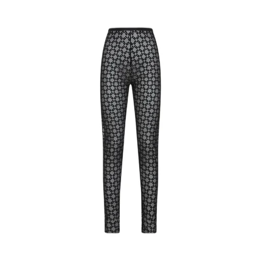 Monogram Print Stretch Leggings