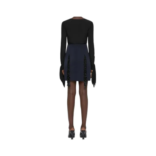 4G Embroidered Deep-V Blouse