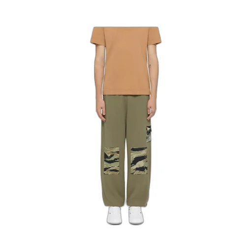 Camouflage Patch Wool Jogging Pants