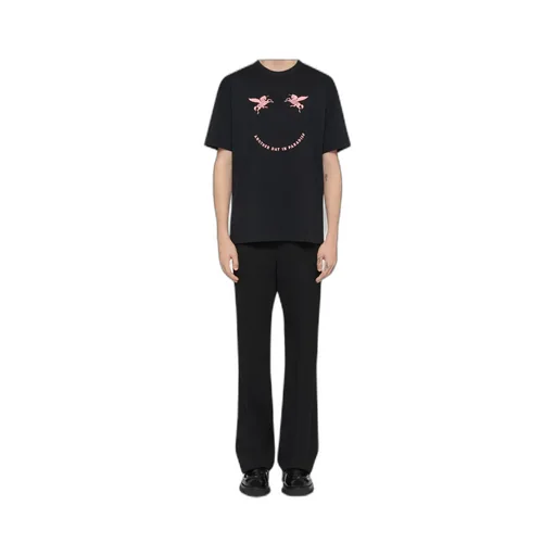 Slogan Printed Crewneck T-Shirt