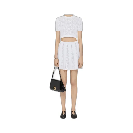Monogram 72 Jacquard Pleated Mini Skirt