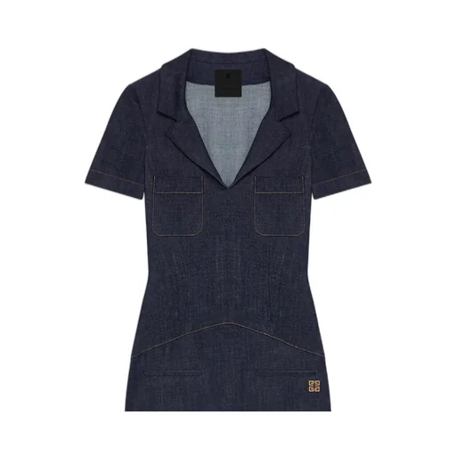 4G Emblem Denim Dress