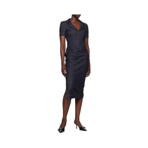 4G Emblem Denim Dress