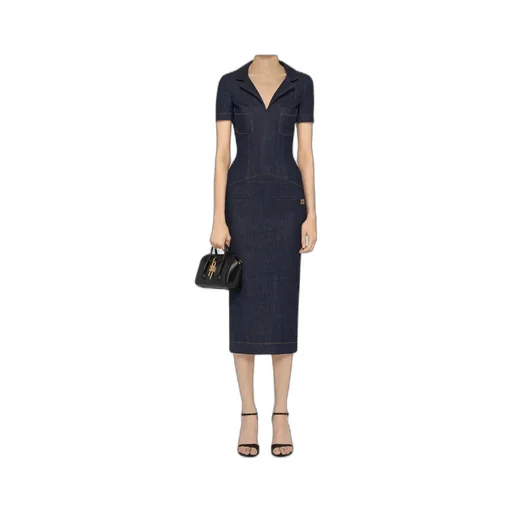 4G Emblem Denim Dress