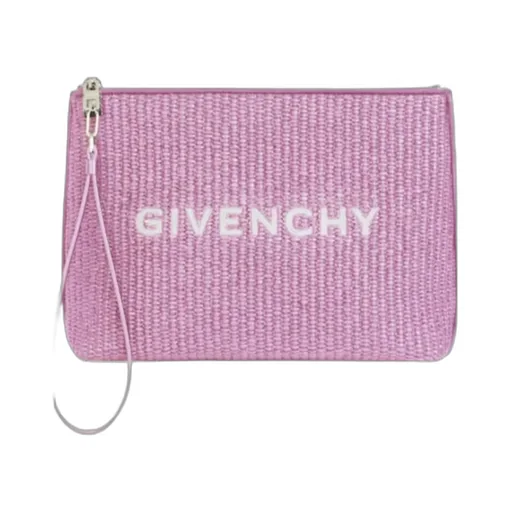 Logo Embroidered Zipped Travel Pouch