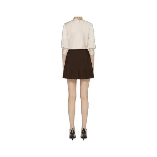 4G Plaque Mini Pleated Skirt