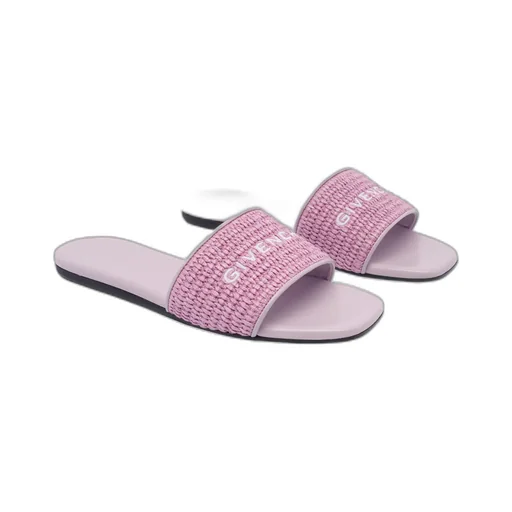 4G Raffia Flat Mules