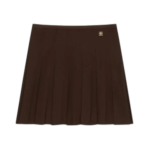 4G Plaque Mini Pleated Skirt