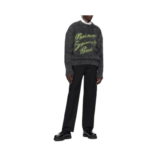 Logo Jacquard Brushed Sweater