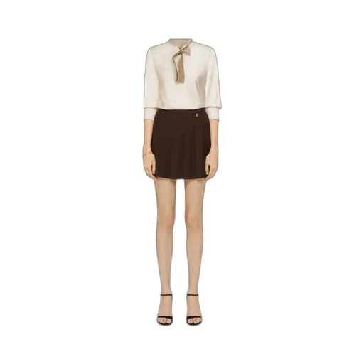 4G Plaque Mini Pleated Skirt