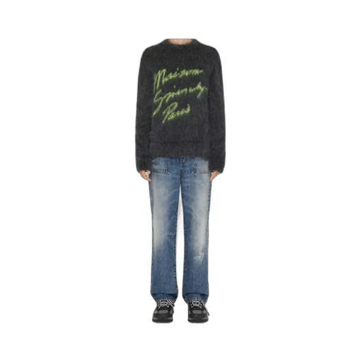 Logo Jacquard Brushed Sweater