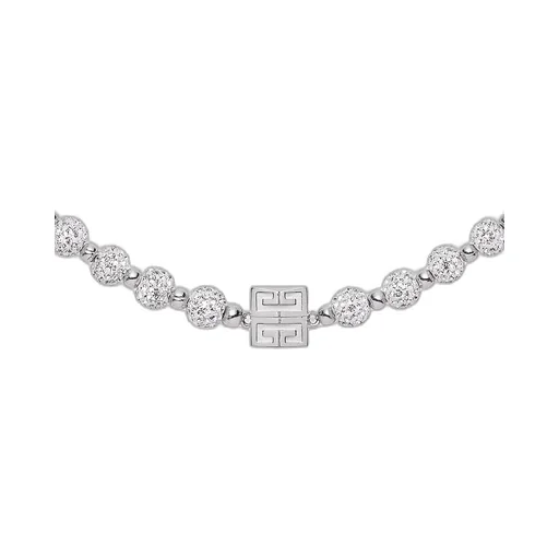 4G Embellished Logo Plaque Necklace